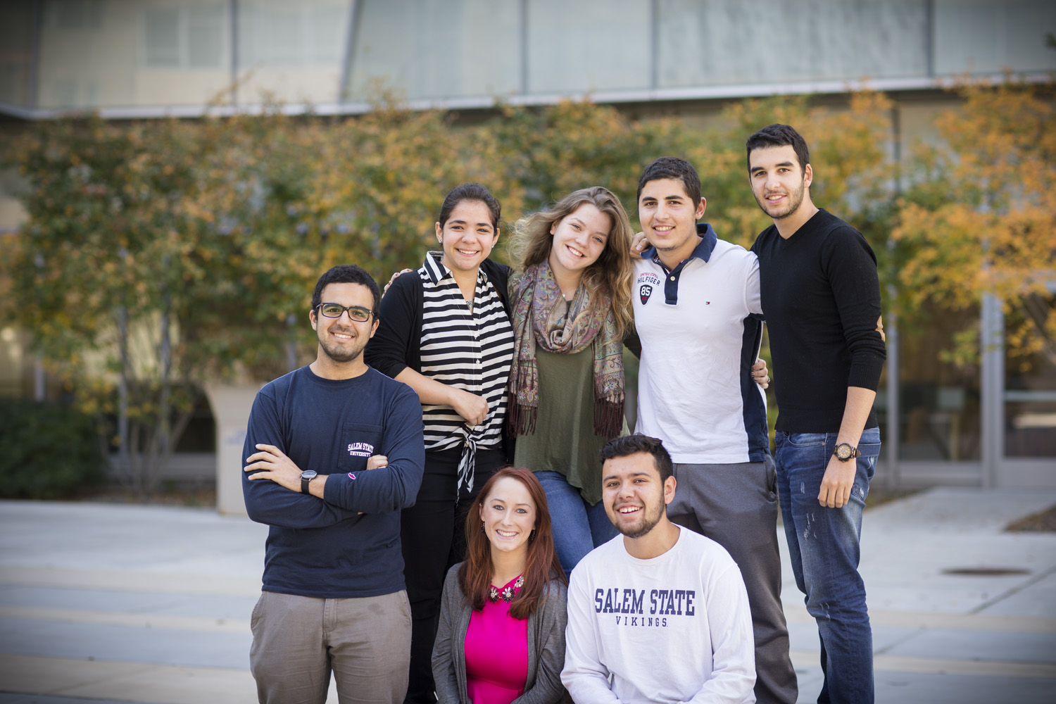 A group photo of Salem State students