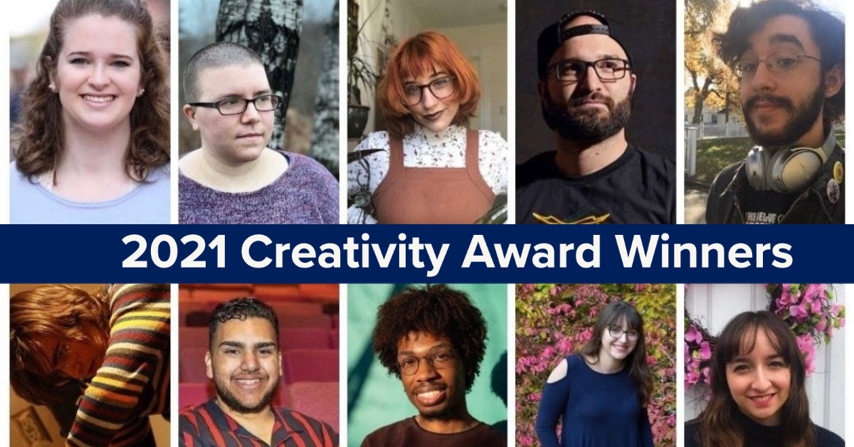 Collage of headshots of the 2021 Creativity Award Winners.