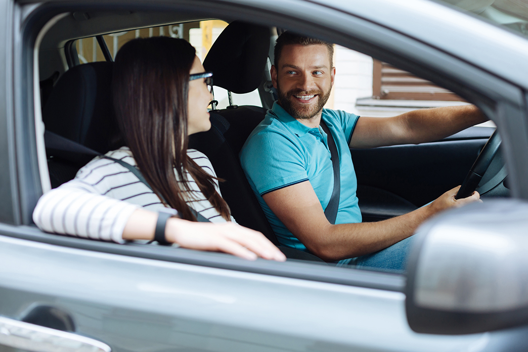 Students driving together