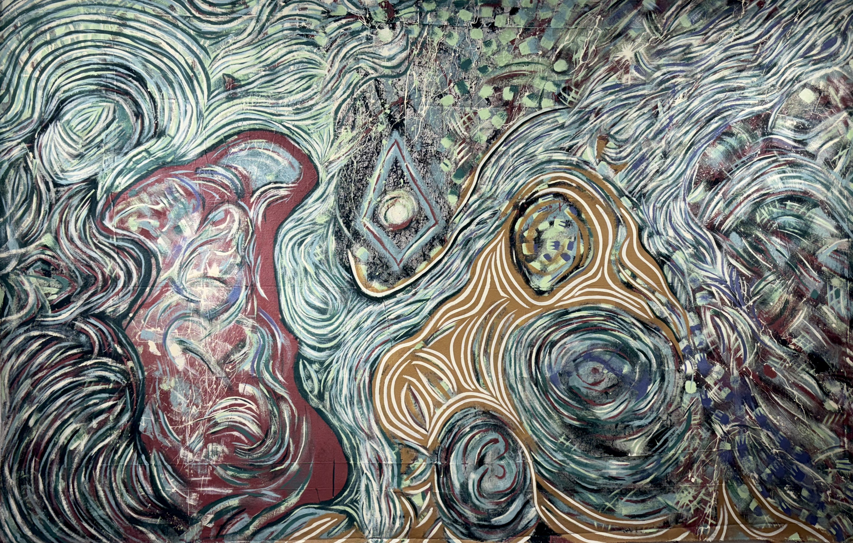 Abstract painting that is part of 2026 Student Art Awards Exhibition