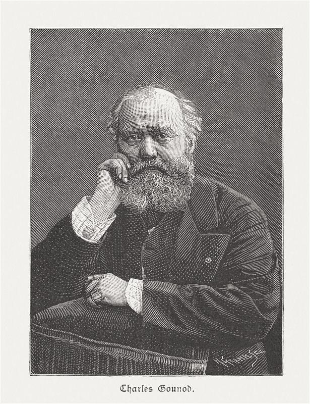 Black and whit image of Charles Gounod