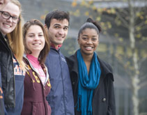 Students gather on Central Campus