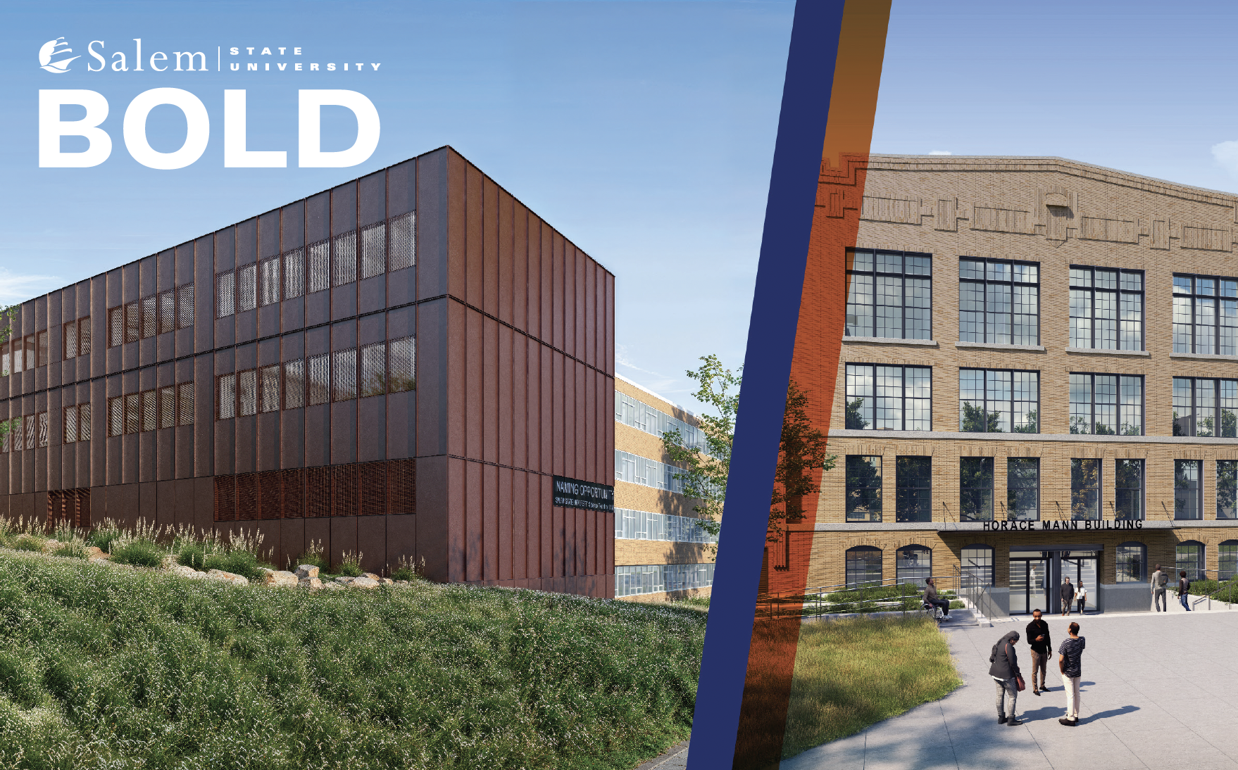 SSU BOLD Graphic showing the Meier Hall addition and the Horace Mann renovation