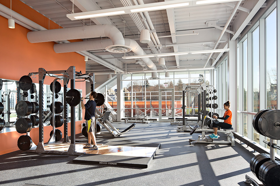 Strength area of the Gassett Fitness Center