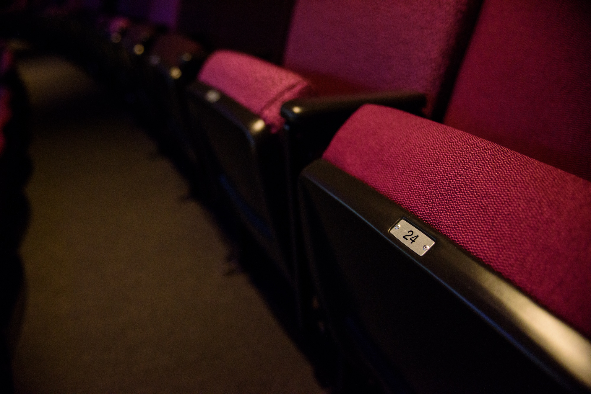 Sophia Gordon Center seats close-up.