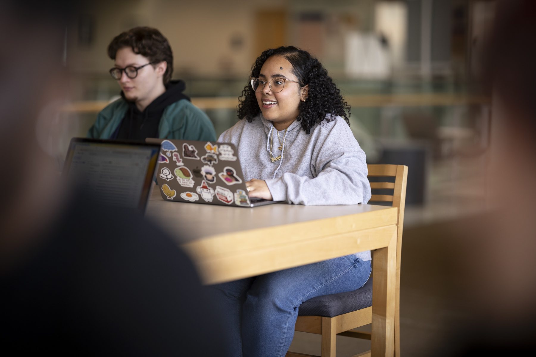 Student with Computer