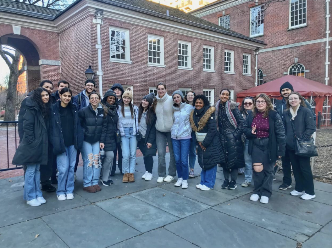 The Commonwealth Honors Program Salem State students pose in a group