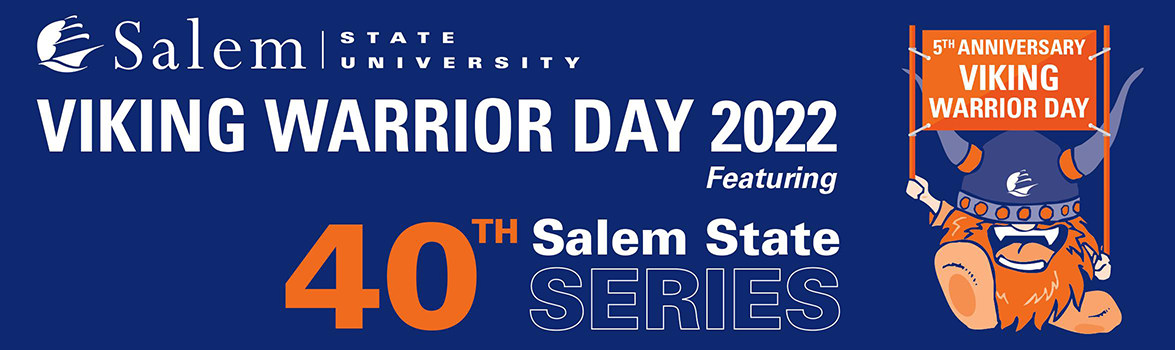 Salem State University Viking Warrior Day 2022 4th Salem State Series with superfan