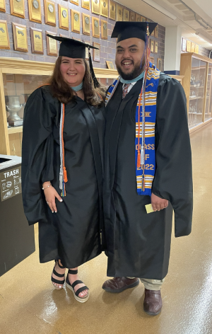 Abby DeMarkey ’ 22G and Sam Lim ’22G at their commencement