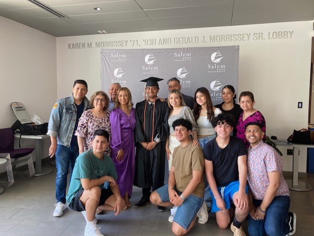 Family and friends celebrate student graduating