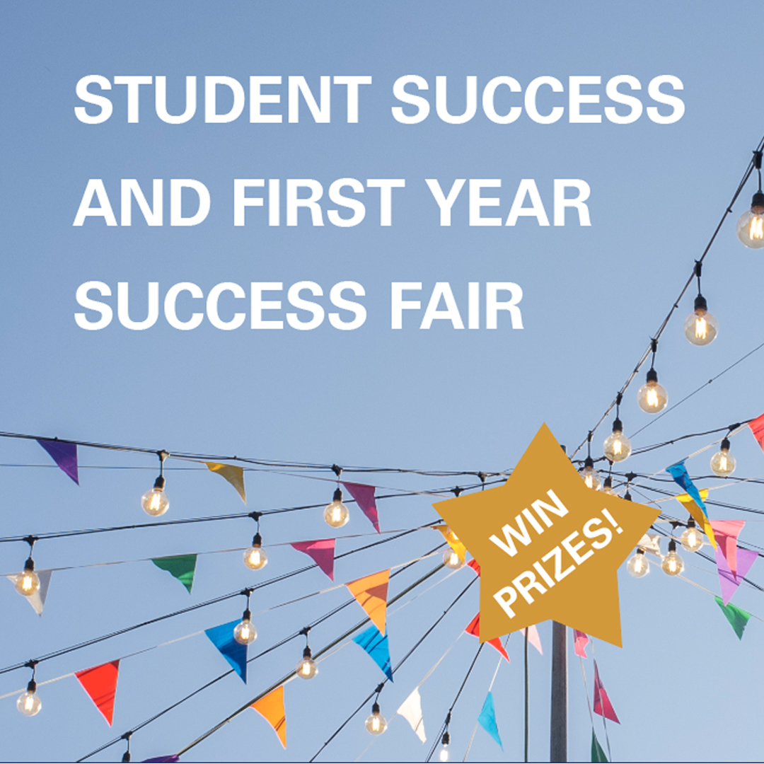student success and first year flyer image with date time