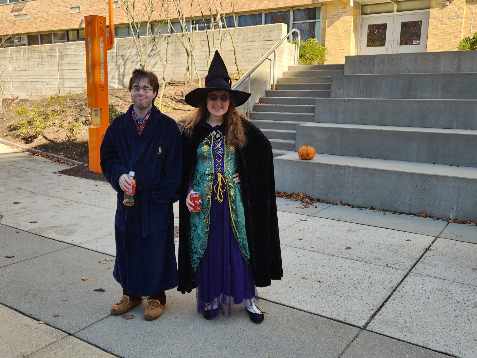 ESA students with Halloween costumes