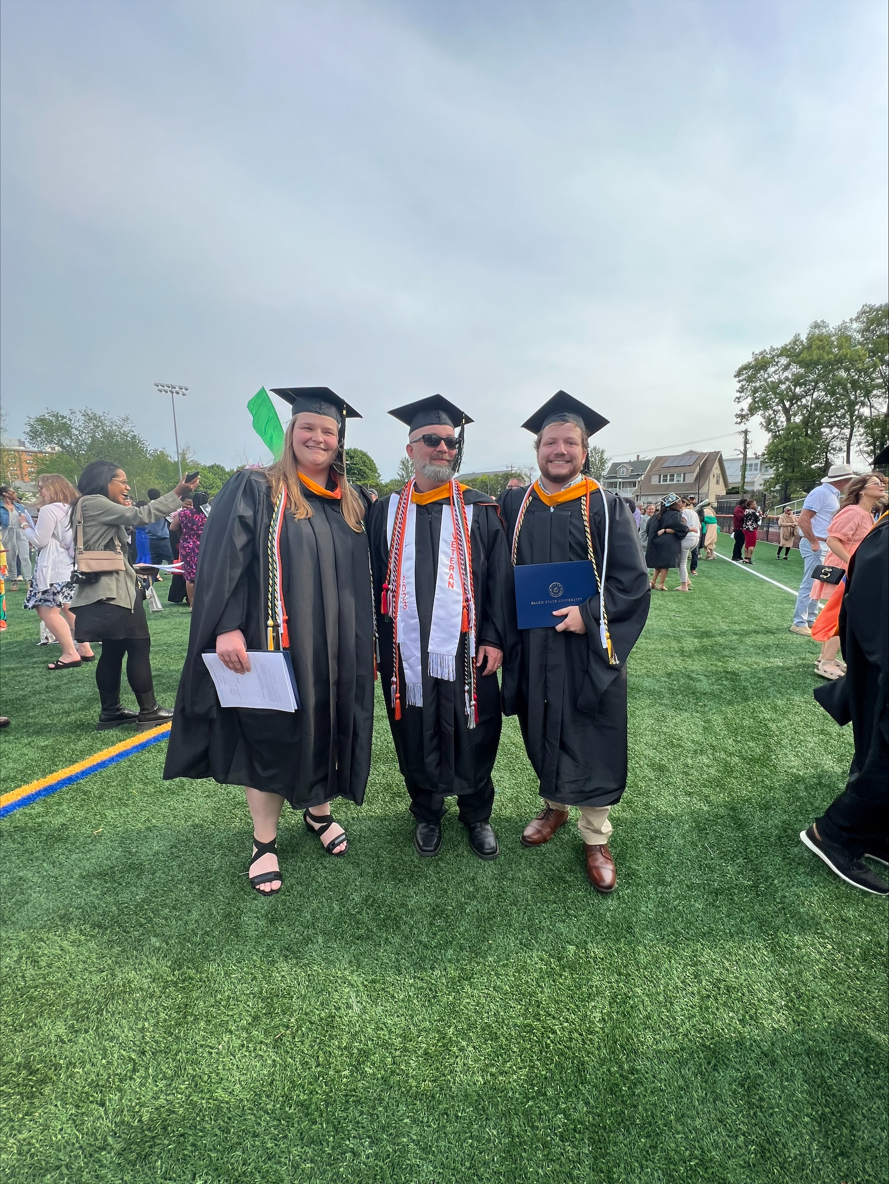 GIS graduates Rebecca Smalley, Michael Crittenden, and Danny Szottfried