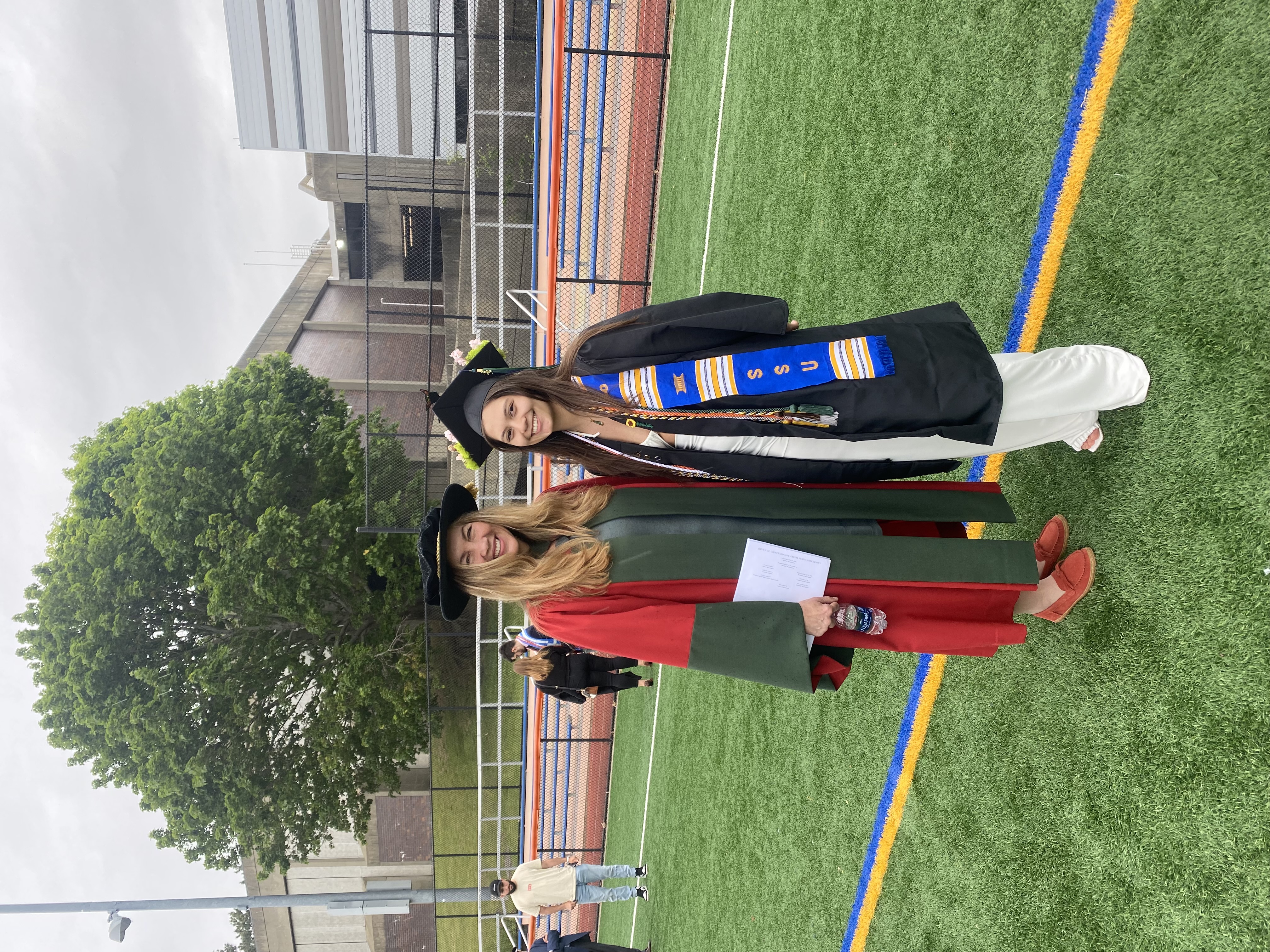 Commencement 2023 Geography Prof Krebs and Chanda Wallace