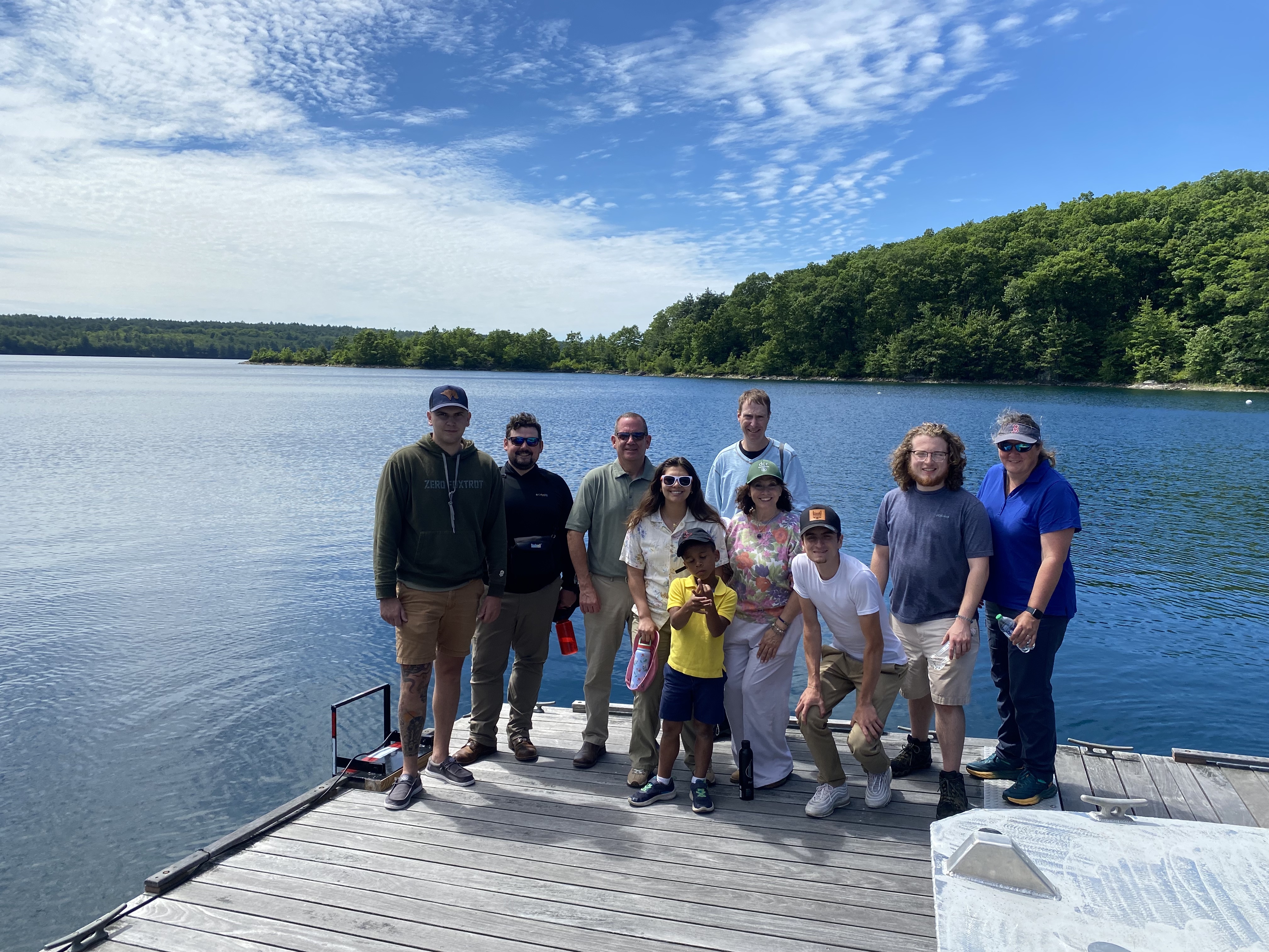 Last year's fellows met with staff at the Quabbin Reservoir to learn about wate…