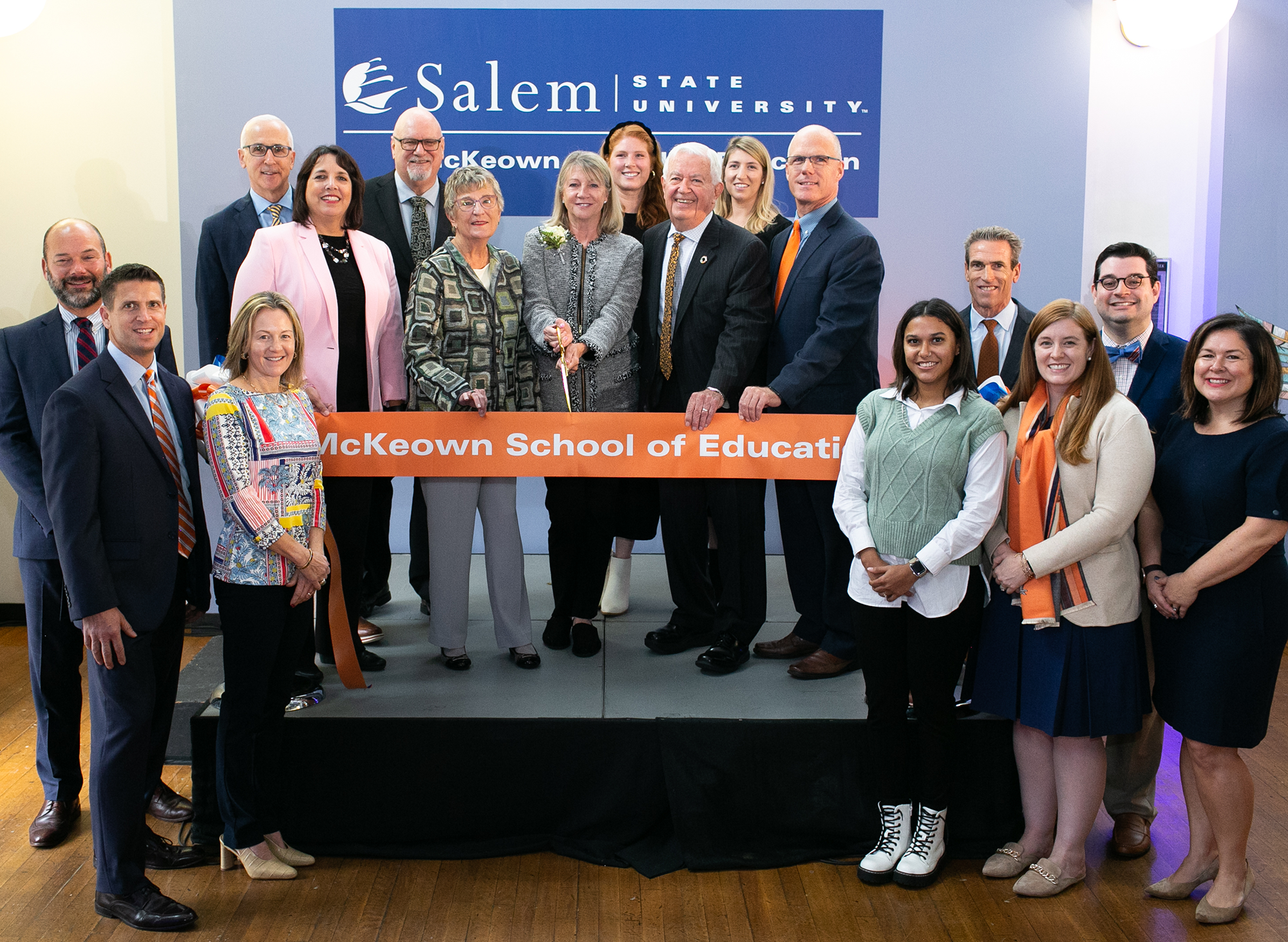 Salem State University celebrated the naming of the McKeown School of Education…
