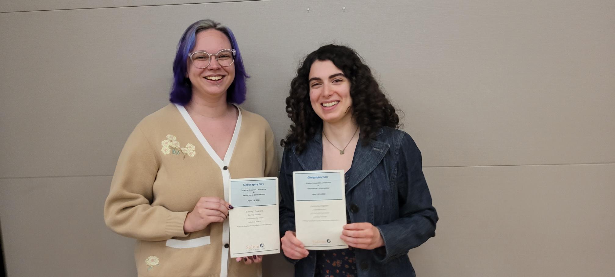 Geography and GIS Students and Faculty Recognized for Scholarship and