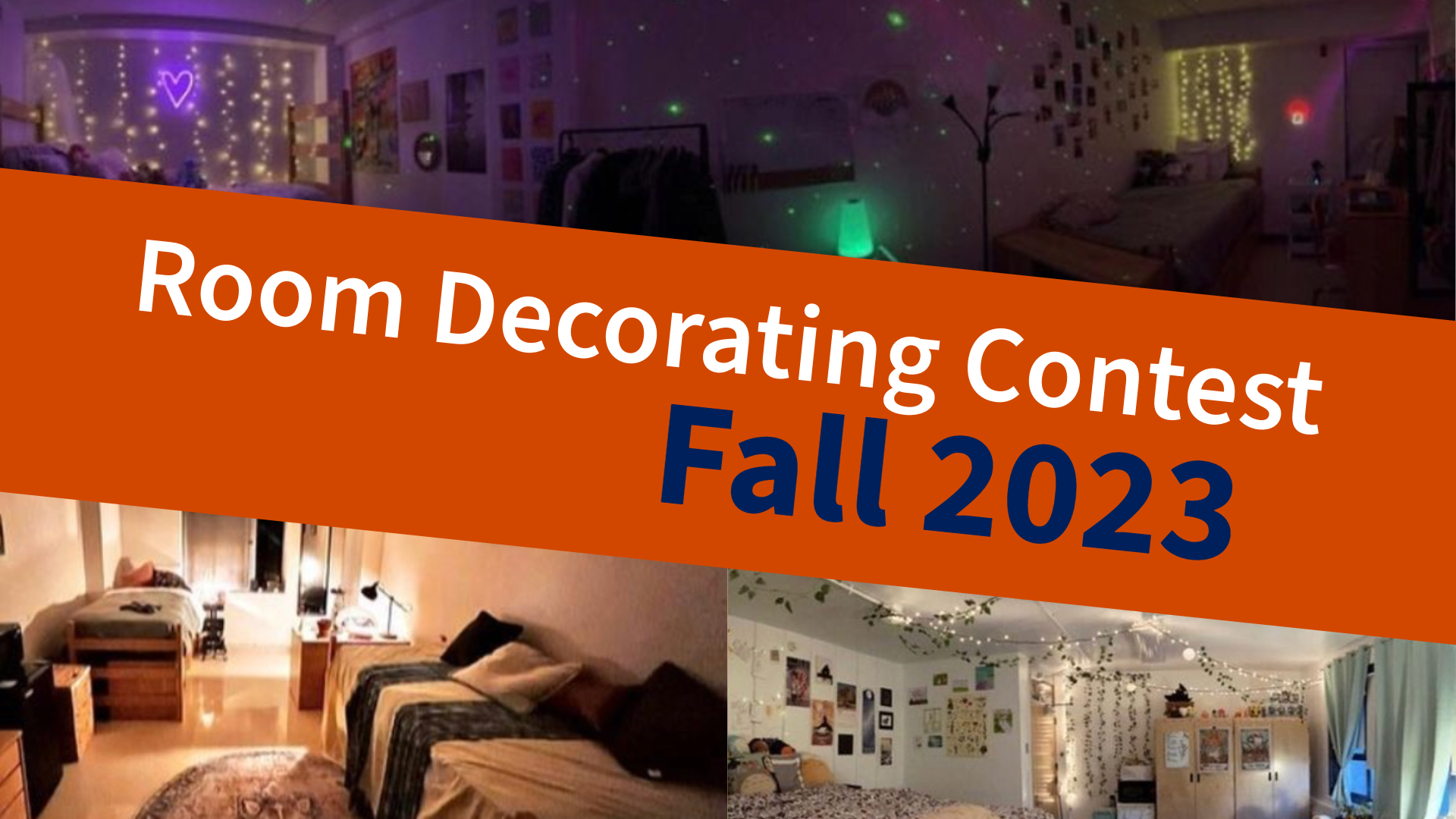 Salem State room decorating contest 2023. Photos of decorated dorm rooms includ…