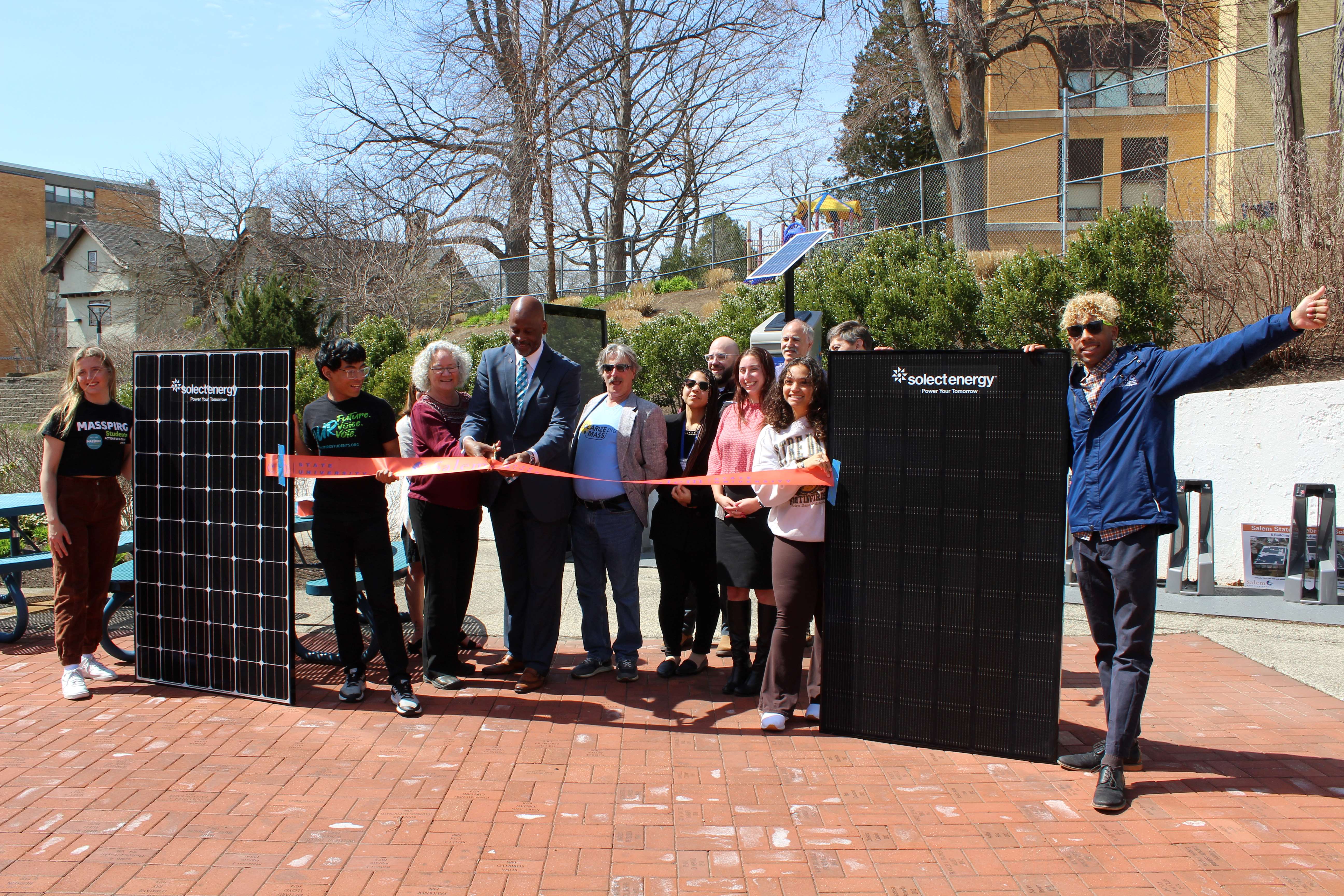 Salem State students, leaders, community members, and representatives from Sole…