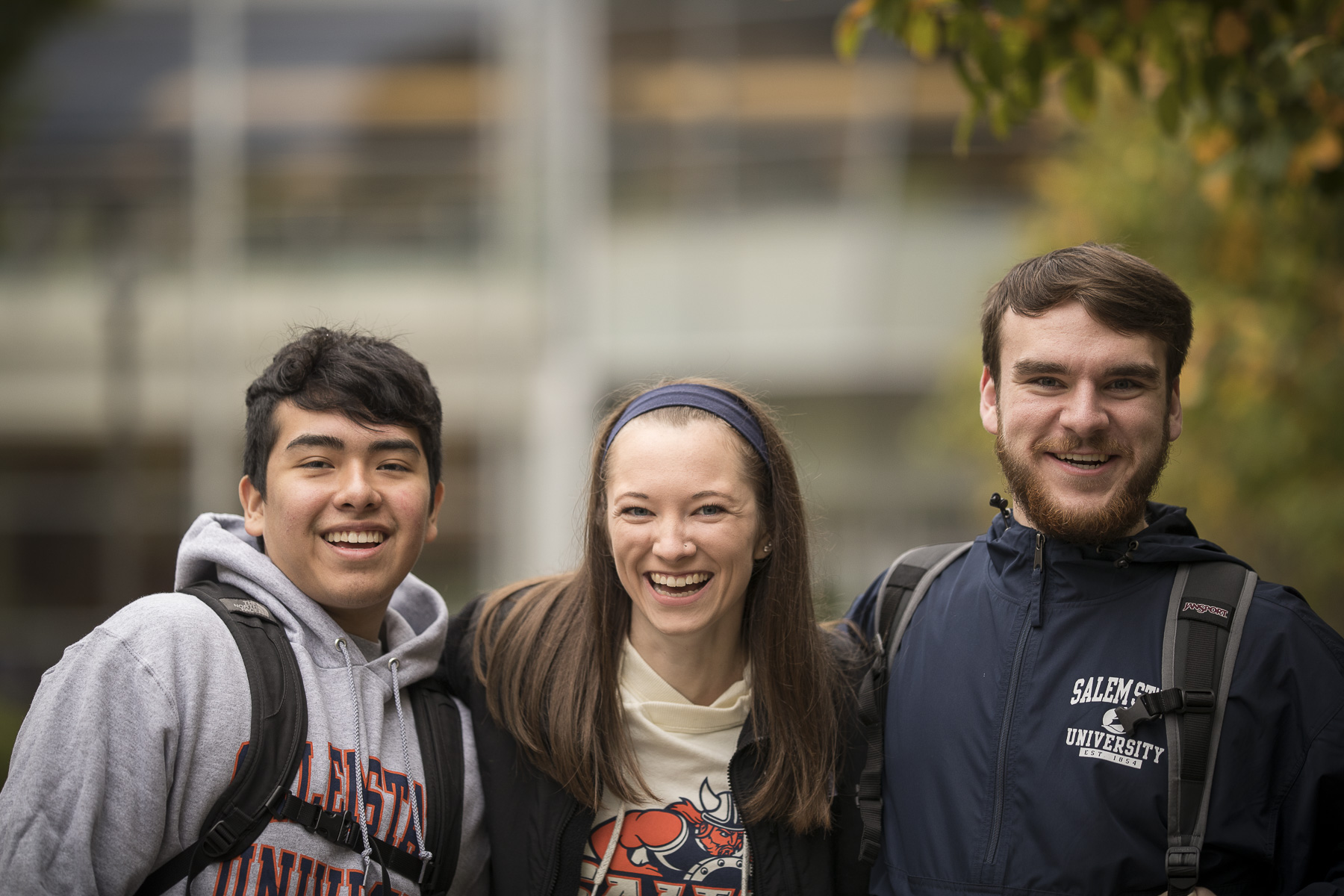 Salem State University students at the library