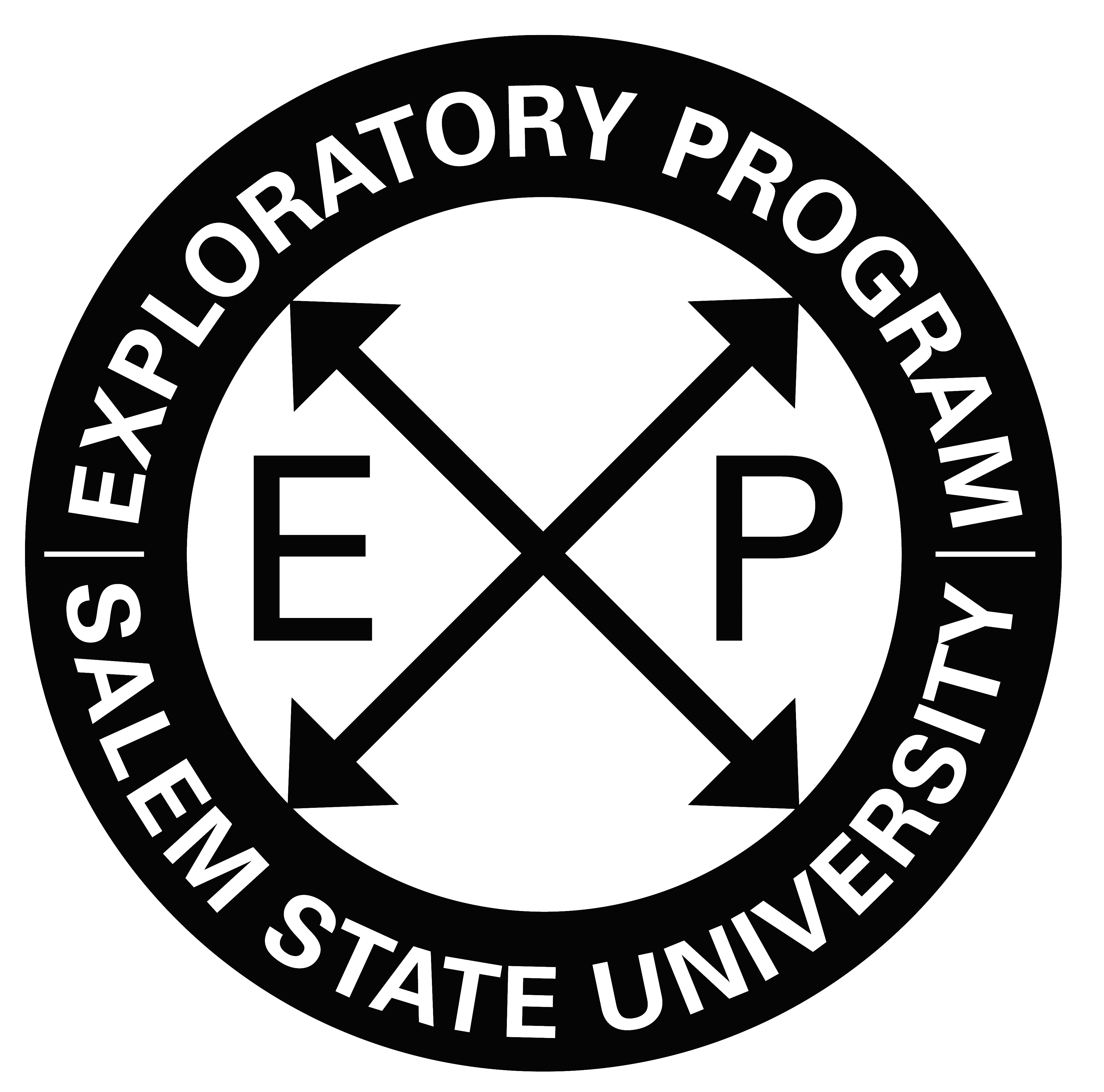 Exploratory Program Graphic; E X P, with the X as arrows in four directions, al…