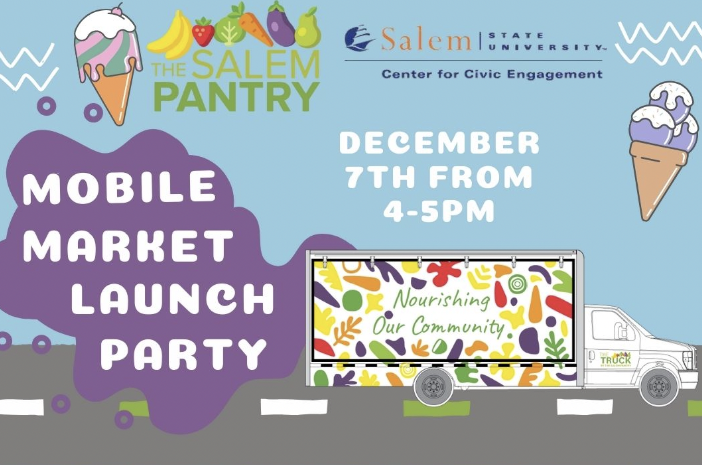 The Salem Pantry and the Center for Civic Engagement present the Mobile Market …