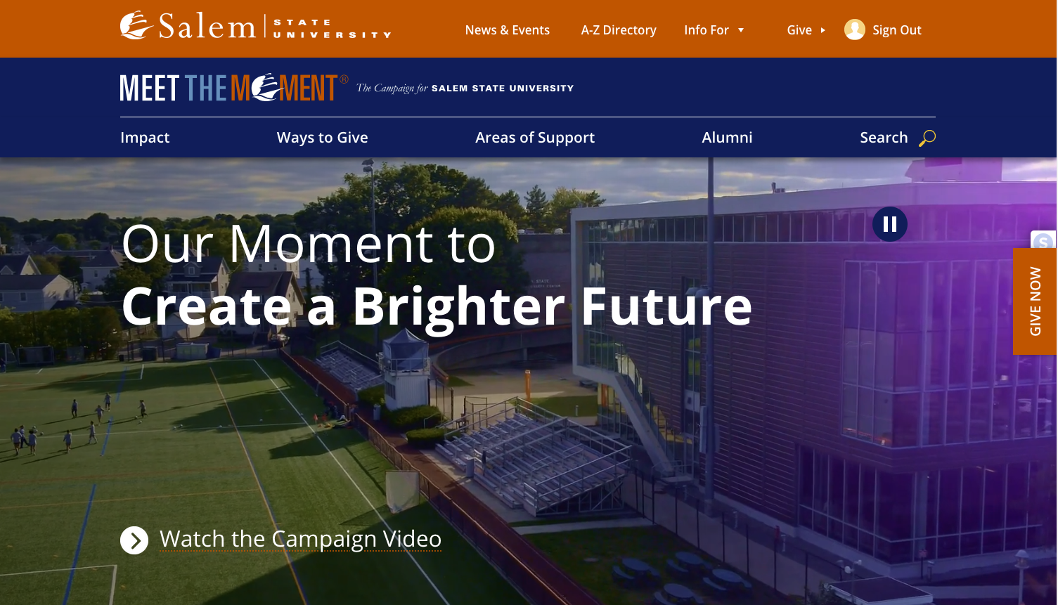 An example of the usage of the Video Hero paragraph from the Meet the Moment page.