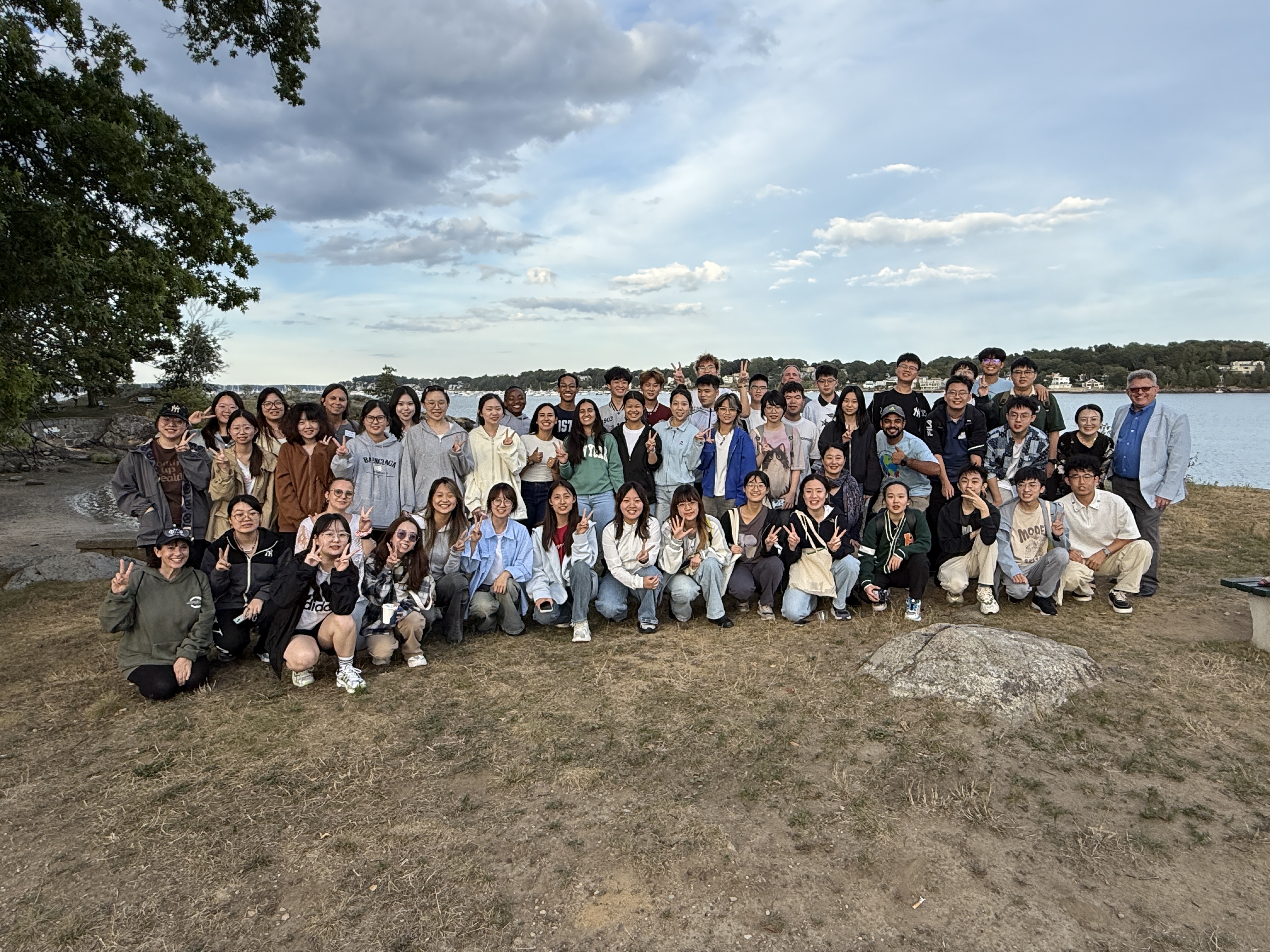 International Cohort Program Salem State students pose for a group photo