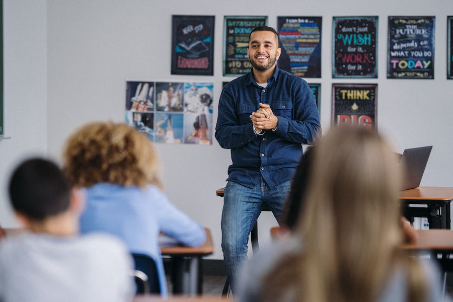 Male Teacher at front of class