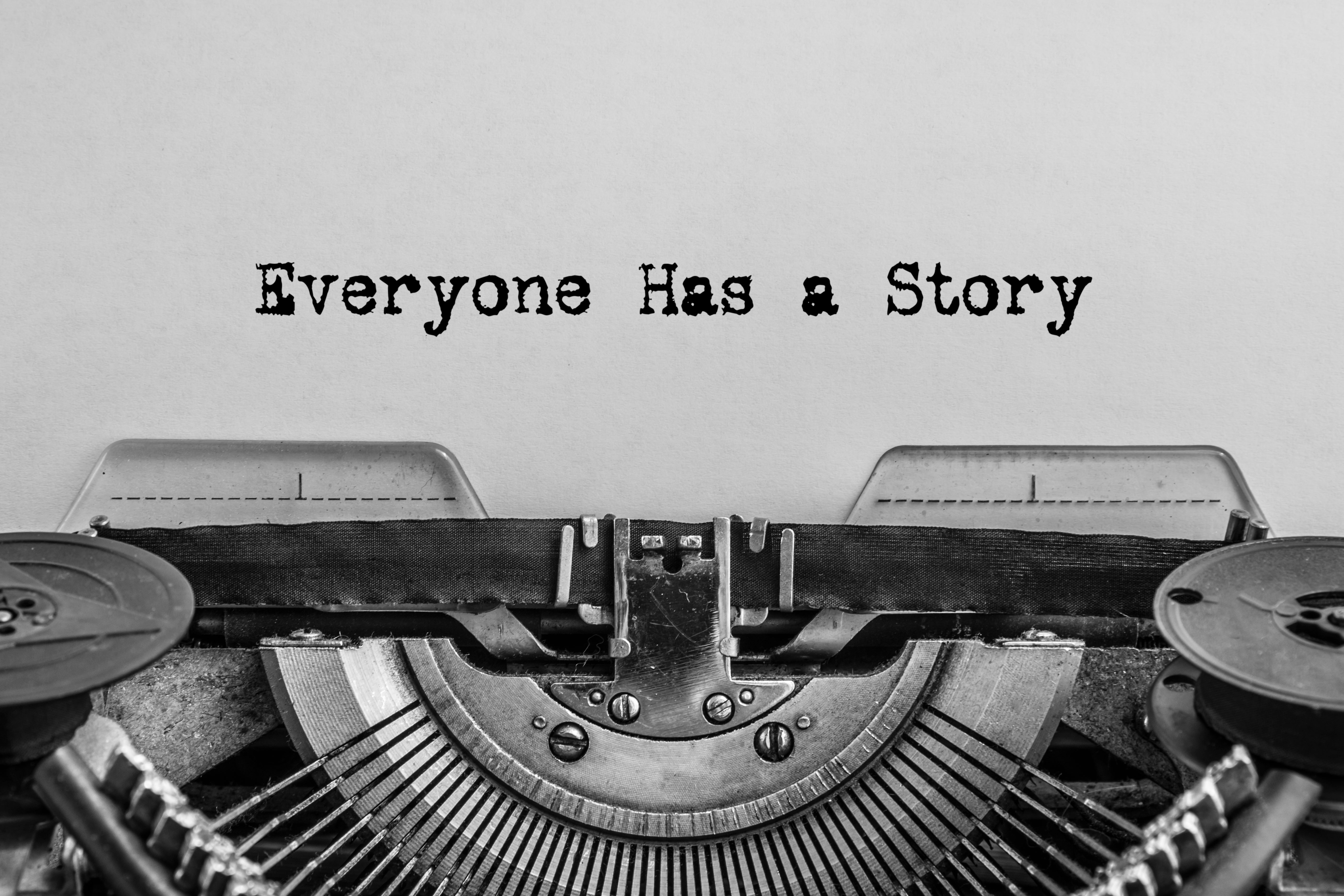 Typewriter with paper in it 