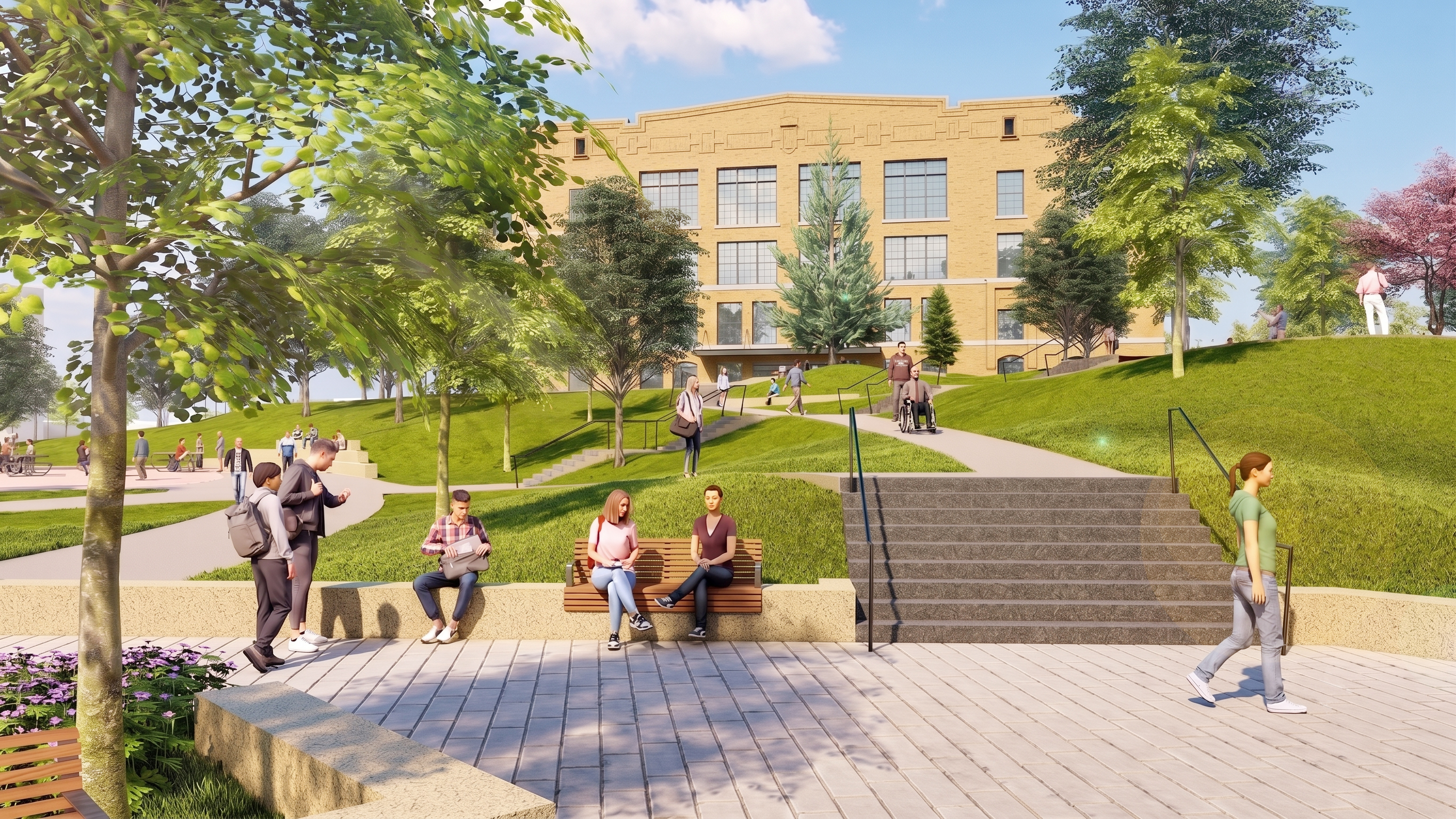 view at north campus cafe rendering