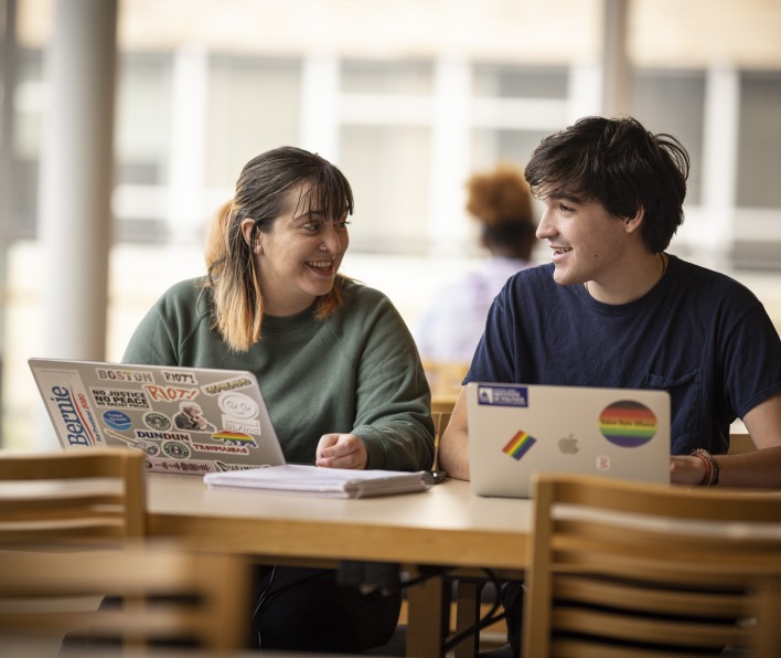 Students in library