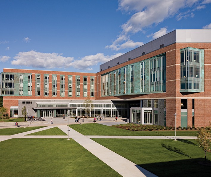 Marsh Hall on a sunny day. 