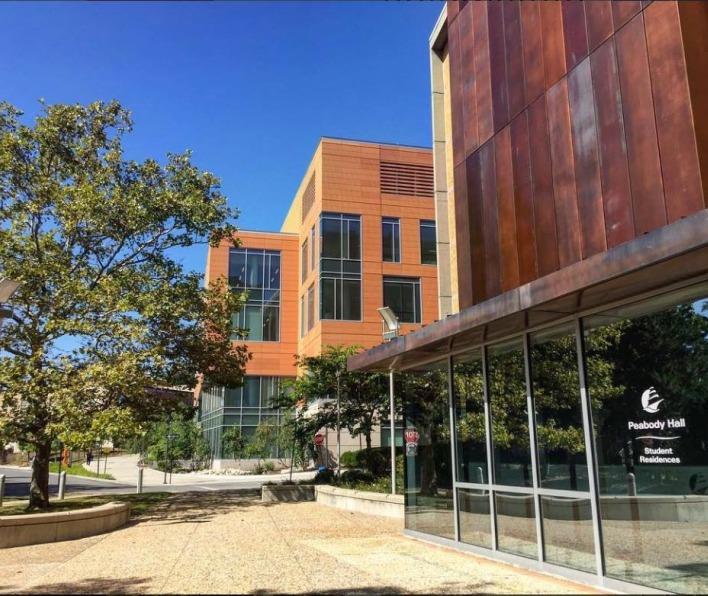 Peabody Hall in the summer time. 