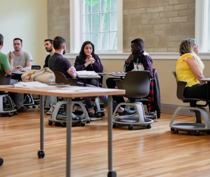 Class discussion at Salem State