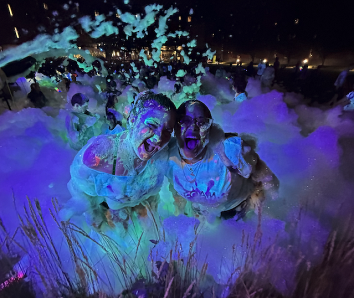 Students during Foam and Glow.
