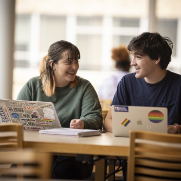 Students in library