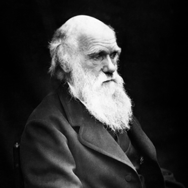 Charles Darwin photograph in black and white