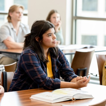 College student sitting in the classroom