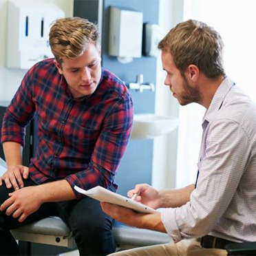 Young man at Counseling and Health Services