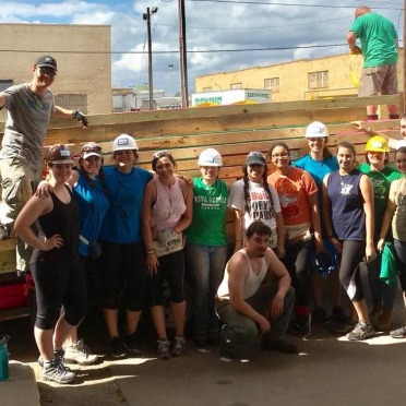 Salem State students Habitat for Humanity