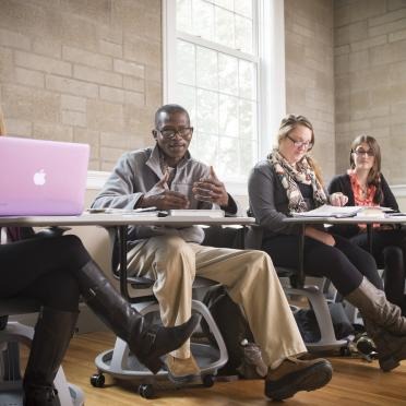 Health students in classroom