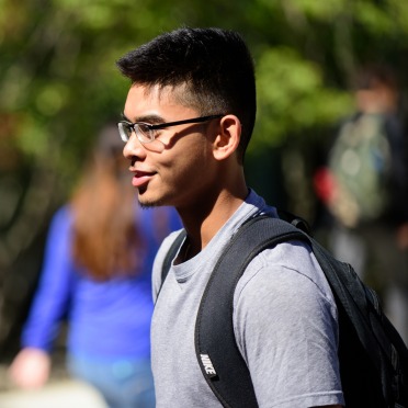 Student at the activities fair