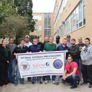 A group of student veterans