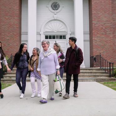 Group walks on Salem State campus