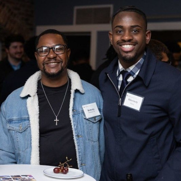 Alumni celebrating at ceremony