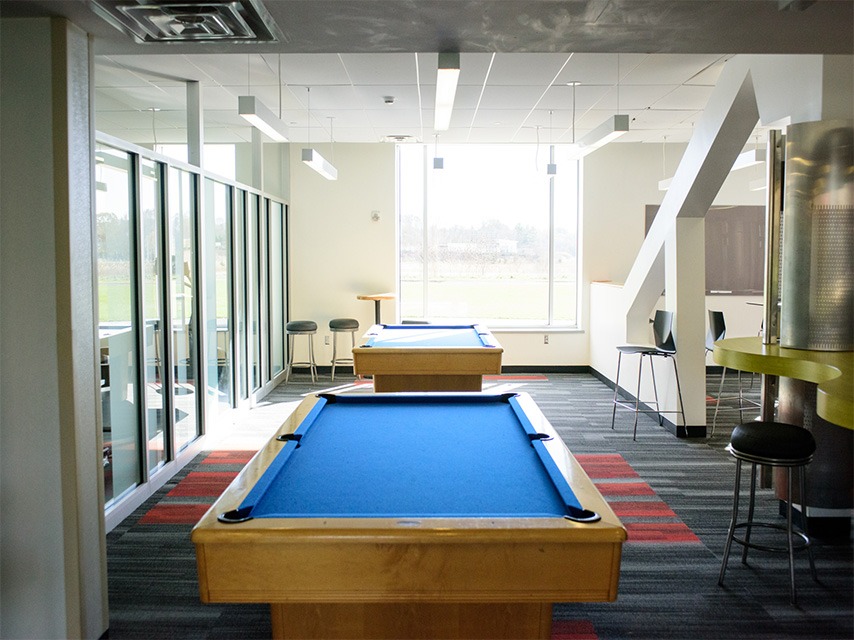 Atlantic Hall pool table.