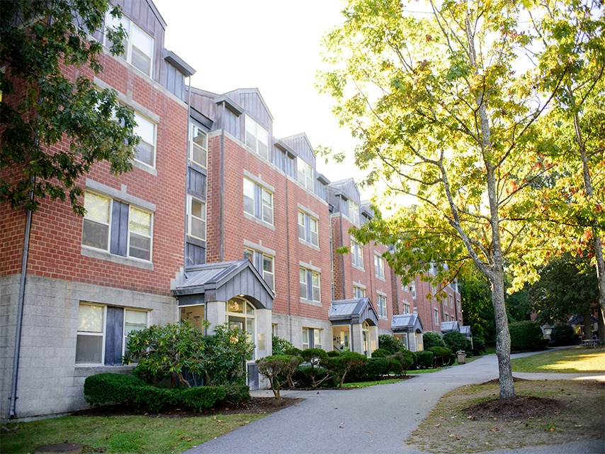 Exterior of apartments.