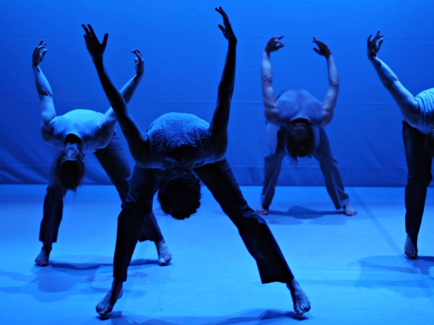 Students dancing on stage