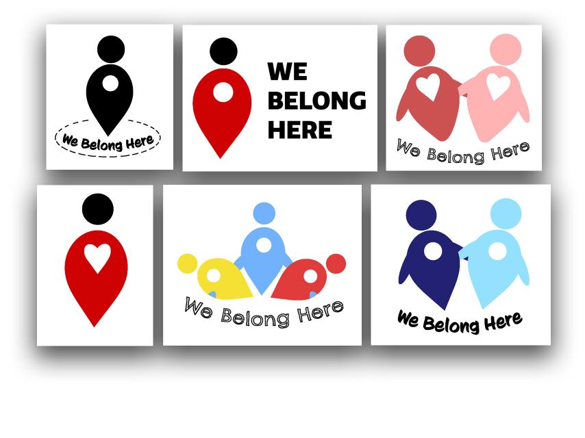 We. Belong. Here. Logo digital sketches